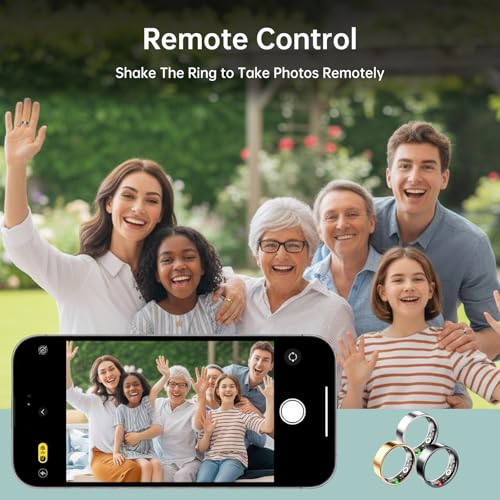 Image of Smart Ring for Women & Men, Fitness Tracker Ring with Heart Rate Monitor, HRV, Sleep Tracking, No Subscription Fee, 10ATM Waterproof Activity Ring for Android & iOS (Silver, 7#)
