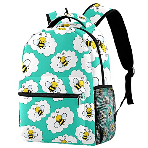 Sac à dos de voyage abeilles avec porte-bouteille pour enfants