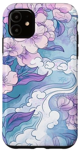 Korean Lilac flower in Aesthetic grunge retro Kpop vaporwave Case for iPhone 11