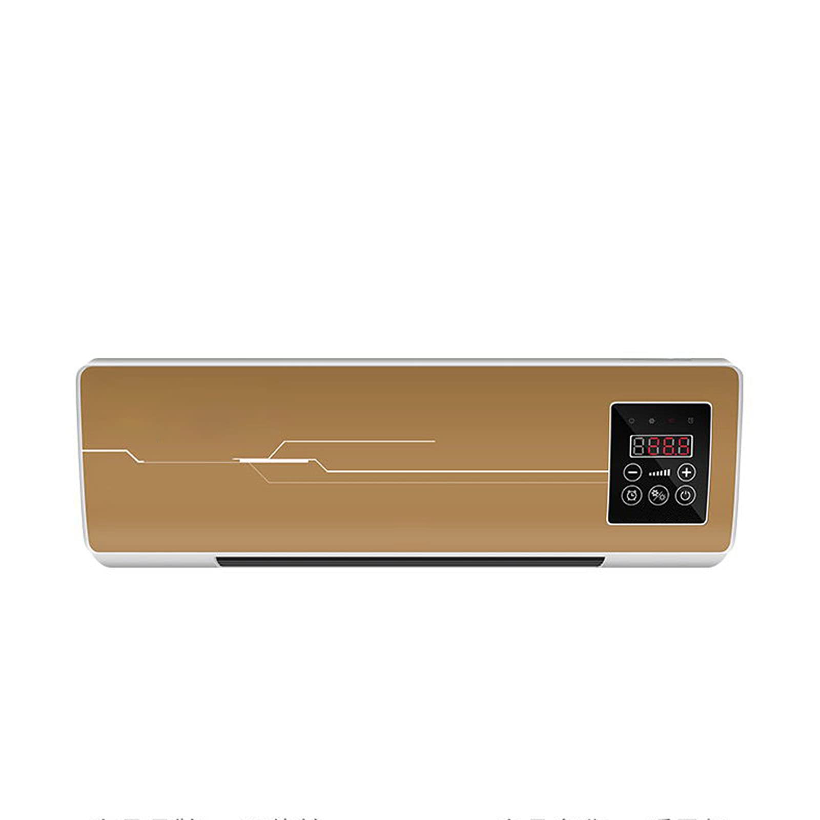 2000W Wall Mounted Electric Heater Bathroom Fan Heater with tat LED Display 6H Timing Remote Control Electric Ceramic