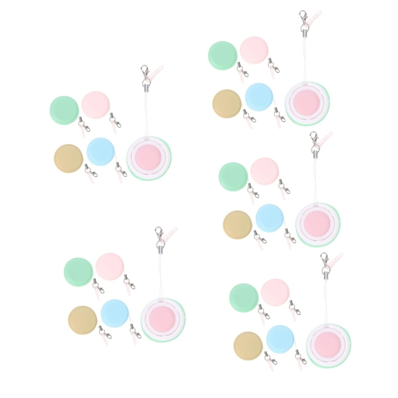 25 Piezas Limpiaparabrisas Limpiadores De Pantalla Macaron Limpiador De Telefonos Colgantes De Limpiador De Pantalla Limpiador De Lentes De Anteojos Pp+silicona Trapo Vidrio
