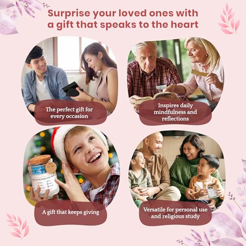 daily moments Bible Verse Jar – Chirstian Mothers Day Gifts For Mom and Nana, Christian Gifts for Women Confirmation & Baptism, 90 Read Me When Color Coded Bible Verses in a Jar for Men & Decor — view 5