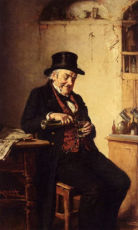 Tableau sur toile The Thirsty Reader Hermann Kern affiche d'art 58x90