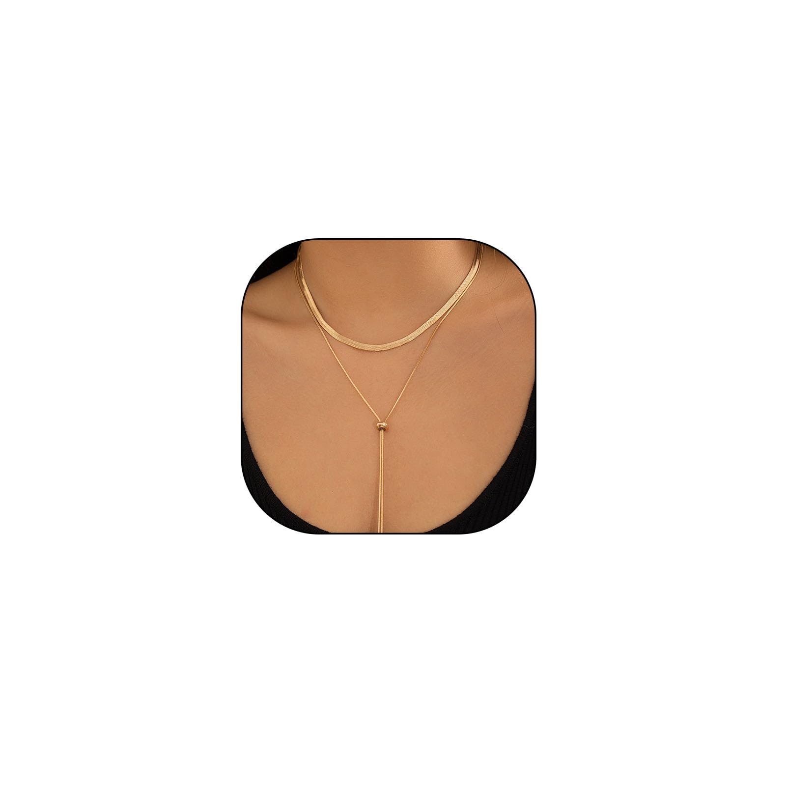 Chunky Gold Choker Necklace for Women,Trendy Silver Statement Necklace Long Snake Chain Drop Necklace,Charm Prom Body Jewelry Accessories Gifts: Gold3