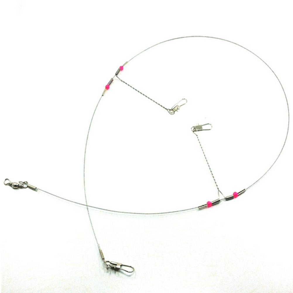 Crazy-Store Arms Stainless Steel Fishing Wire Leader Arms with Rigs Swivels Snap