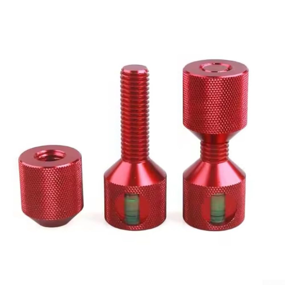 2 perni di allineamento della flangia a due fori da 1-1/8 "con livello integrato, struttura in alluminio di alta qualità per flange da 1/2-14" 150 libbre, finitura anodizzata in ossido nero per una