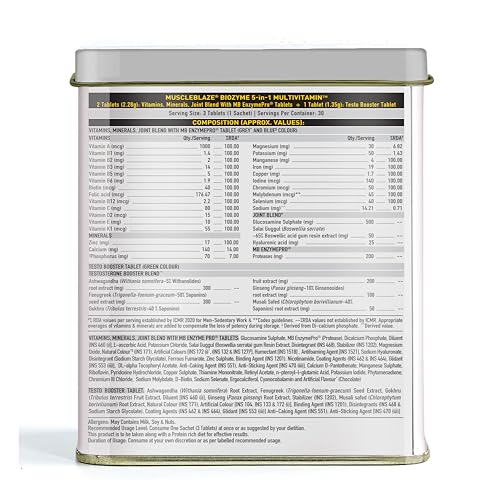 Image of MuscleBlaze Biozyme Daily Multivitamin (90 Tablets) With Omega 3 Fish Oil 1000mg (30 Capsules) | Combo Pack