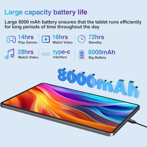 Image of Tablet 12-inch 2K, 16GB RAM + 128GB ROM (1TB TF) Octa-Core | 8000 mAh | 2000 x 1200 Pixels | 5MP + 13MP + 2MP | Bluetooth 5.0 |5G WiFi, Brown Tablet