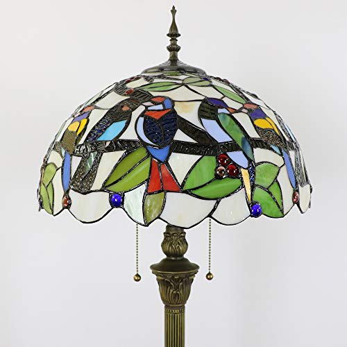 Tokira Lampada da Terra in Stile Tiffany Colibrì