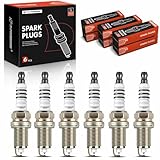 A-Premium Iridium Platinum Spark Plugs (Pack of 6) Compatible with Ram 1500, Dakota & Jeep Grand Cherokee WK, Commander XK & Dodge Ram 1500 Van/2500 Van, Durango, Nitro & Acura TL