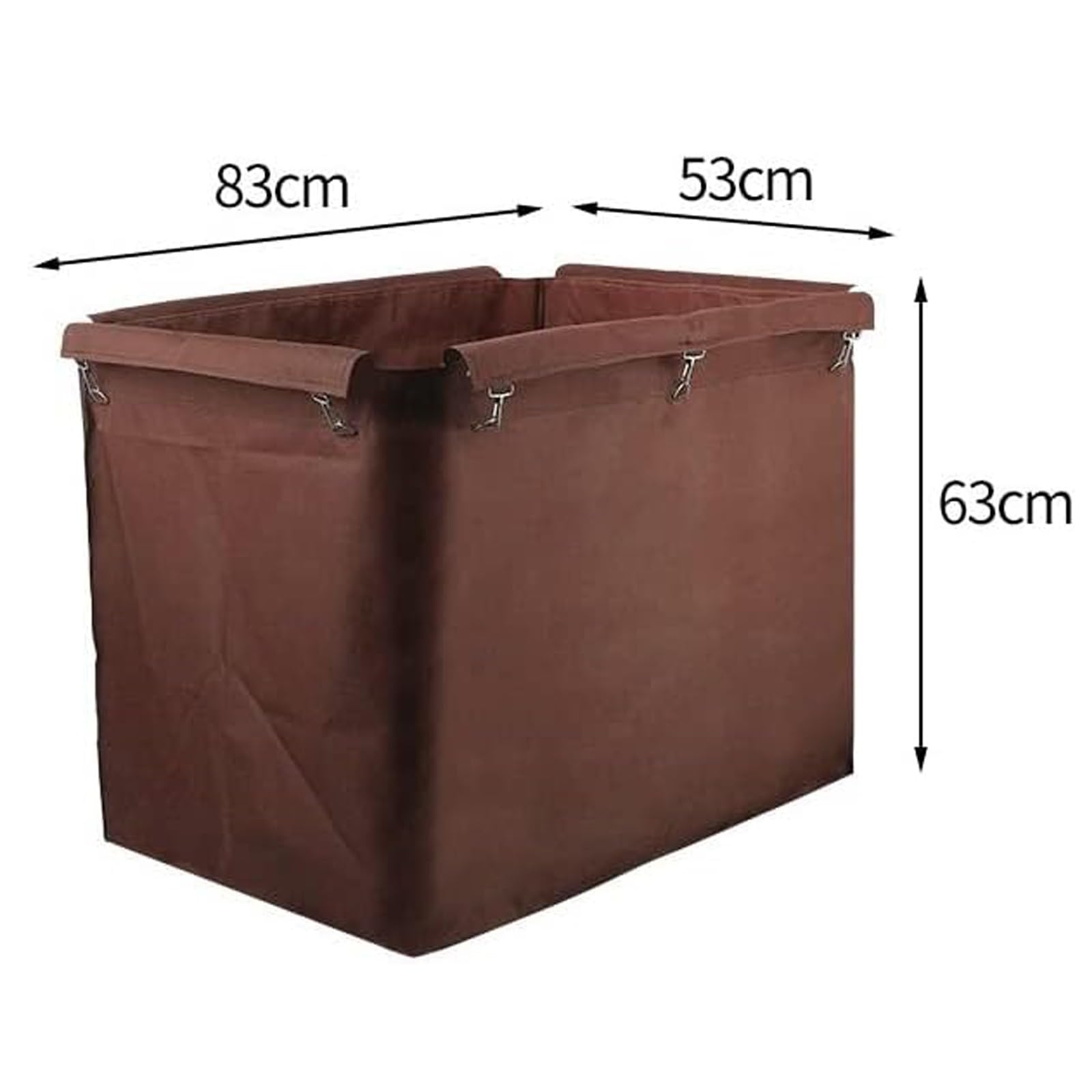 Wasserdichter Wäschewagen-Ersatzbeutel, herausnehmbarer Heavy-Du Ox Liner für 400L Trolley, ideale Sto Solut für den gewerblichen Gebrauch (Braun)