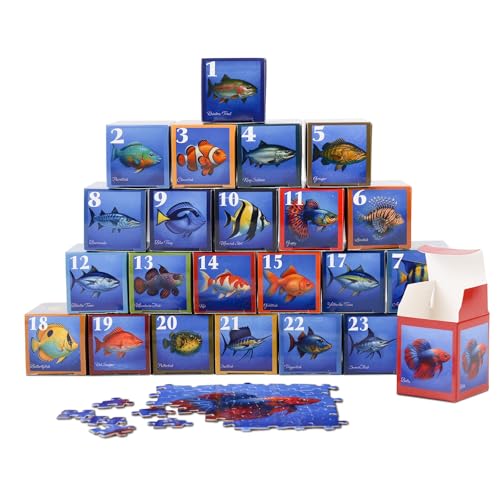 Fische 24 Mini-Puzzle-Tageskalender 1000 Teile Adventskalender