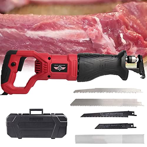 BYOKA 4800W Elektrische Kabelgebundene Säbelsäge Mit Variabler Geschwindigkeit, Gewerbliche Knochenfleischsäge Zum Schneiden Von Gefrorenem Fleisch, Knochen