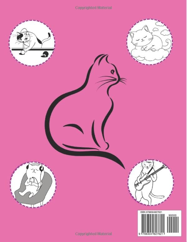 Adorable Cat Coloring Book For Kids And Cat Lovers: Fun & Relaxing Designs: Easy Cat Coloring Book For Kids, Best Premium quality 30 pages, For All ... relaxing Activity book, Best Gift for Kids image 3