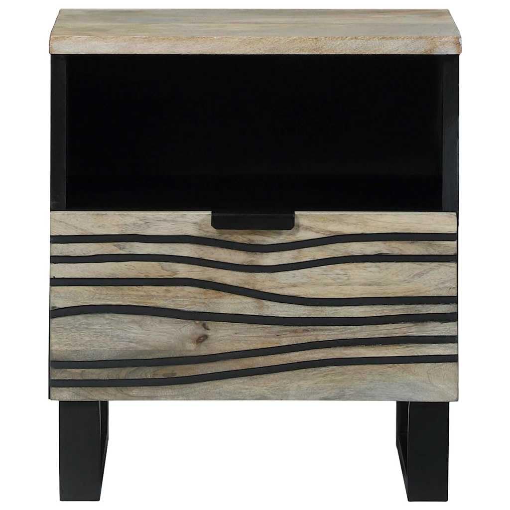 Armadio da Notte Bianco in Legno Ingenerizzato con 2 Cassetti e Mensole 40 x 33 x 46 cm Mobiletto Salvaspazio per Camera da Letto Soggiorno Ufficio con Ripiano e Contenitore