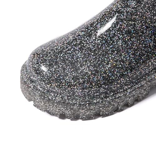 Harssidanzar Womens Ankle Rain Boots Waterproof Chelsea Boots,Anti-Slipping Rainboots and Garden Shoes for Ladies with Comfortable Insoles HL211US3