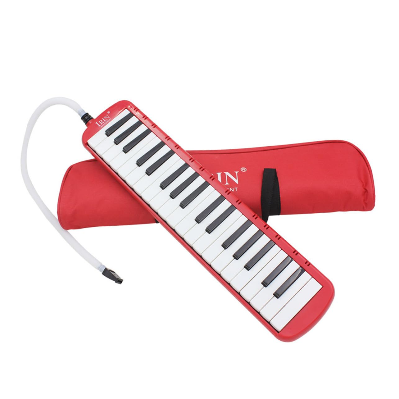 Strumento Musicale Armonica Melodica con Custodia a 37 Tasti | Rosso, Abs Leggero, senza Batterie, Borsa Inclusa, per Principianti e Amanti della Musica