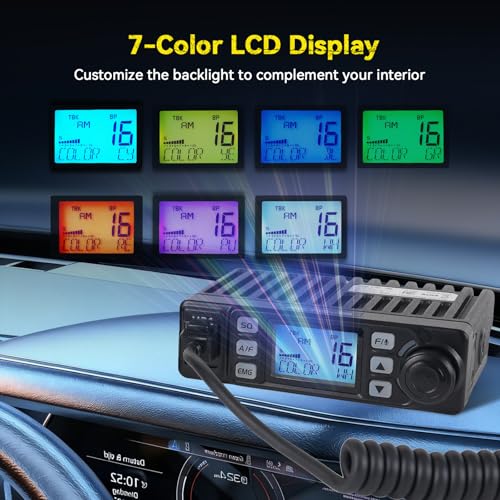 Image of Retevis MB1 CB Radio, with Retractable Microphone Holder, Magnetic Antenna, Cigarette Lighter Plug, Full Complete CB Radio kit for Trucker