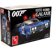 Unknown AMT 1970 Ford Galaxie Police Car James Bond 2T 1/25 Scale Plastic Model Kit Movie Replica, Blue AMT1172M