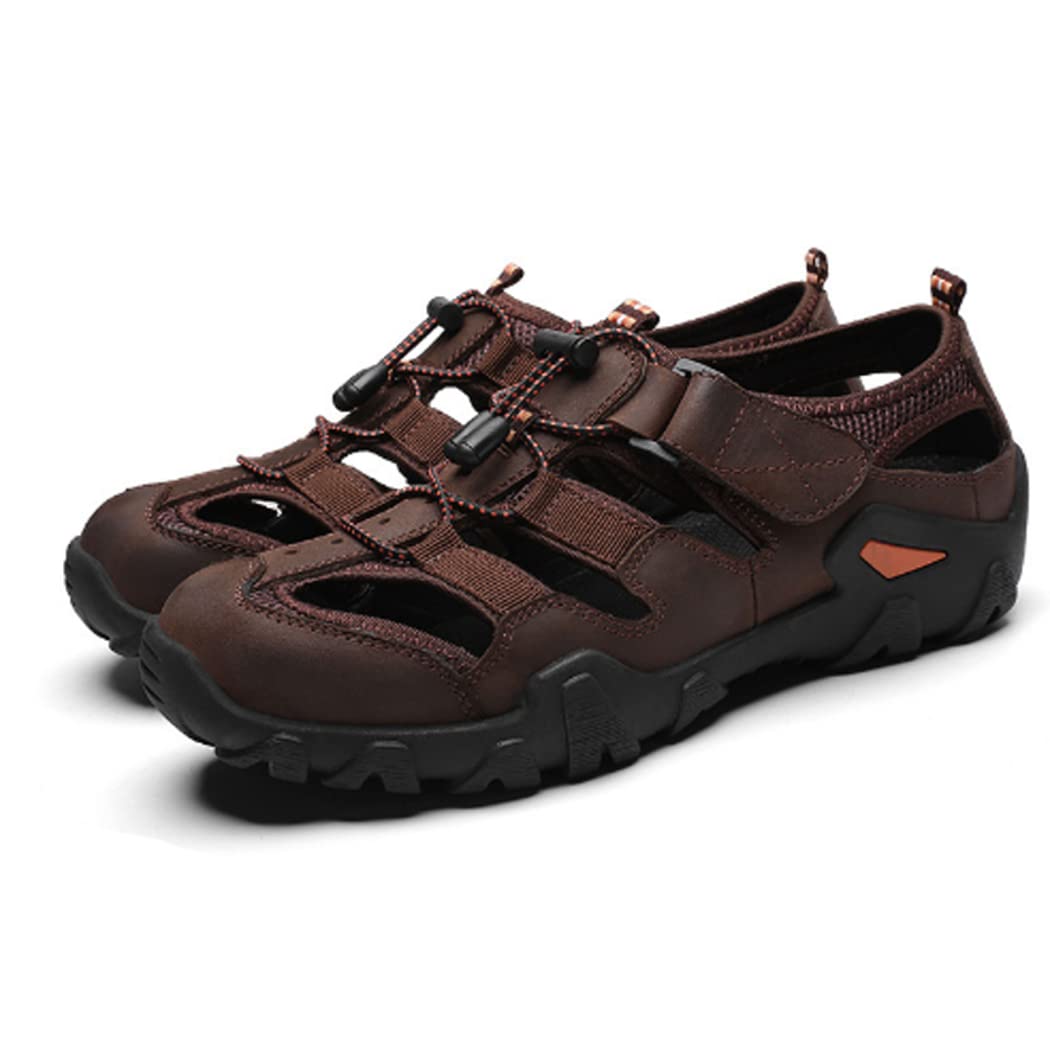 Waterschoenen Heren Barefoot Strandschoenen Sneldrogende Aqua Schoenen Comfortabel Licht Gewicht Rubber Antislip Duurzaam Voor Wandelen Kruis Training Yoga Zwembad Varende Varen,Bruin,39
