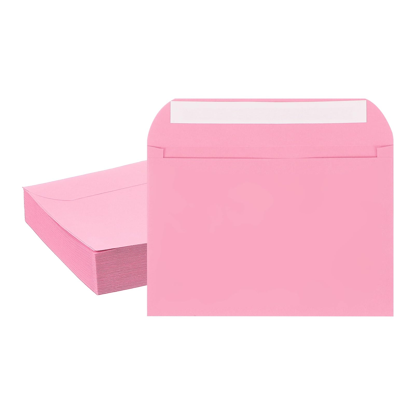 PATIKIL 7.5x5.5 Inch Invitation Envelopes, 50 Pcs Self-Seal for Invitations A7 Self Seal for Weddings Thank You Card Photos Postcards Birthday Greeting Cards Mailing, Pink