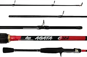 Albatroz Vara de Pesca Ágata C562, Tubular de Grafite, 1,68 Metros, Ação Média, 2 Partes, para Carretilha