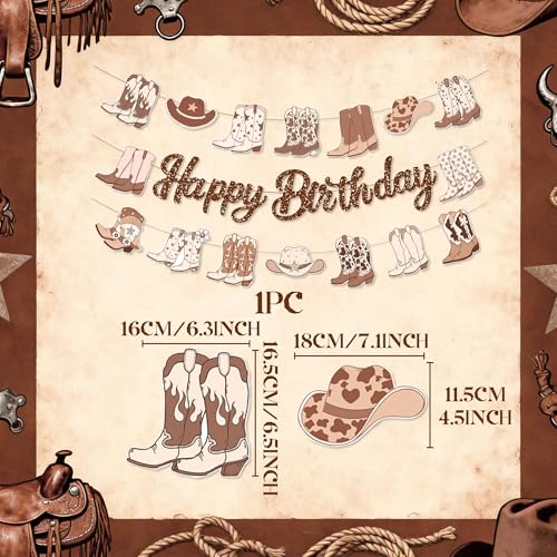 JeVenis Cowgirl Birthday Banners Western Cowgirls Decorations Boots Banner by JeVenis - Used condition - Image 2