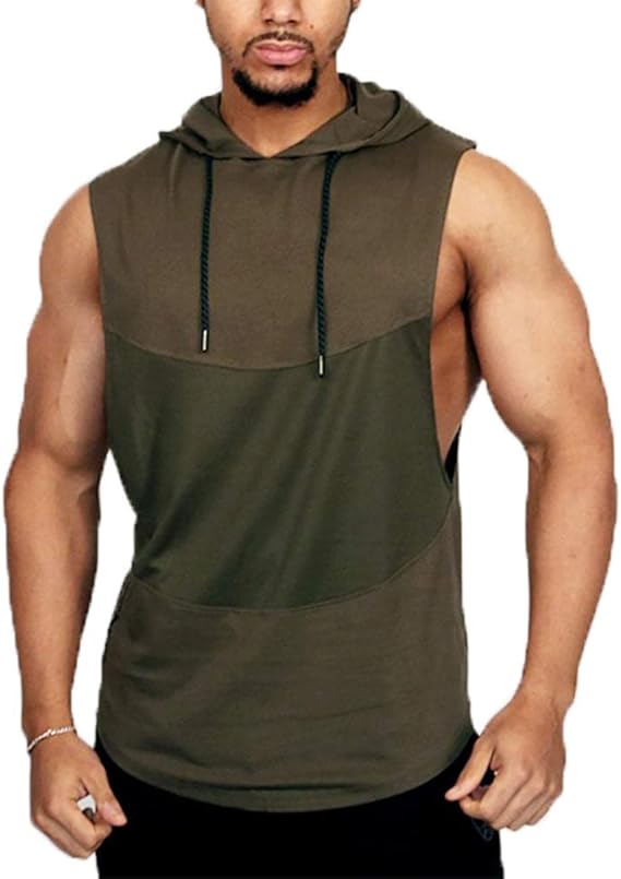 Amazon Manatsulife メンズ タンクトップ トレーニング ノースリーブ フード付き 綿 筋トレ マッスルフィット スポーツウェア M12 アクティブベスト 通販 Amazon Manatsulife メンズ タンクトップ トレーニング ノースリーブ フード付き 綿 筋トレ マッスルフィット スポーツウェア M12 アクティブベスト 通販