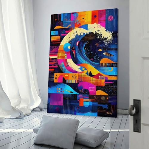 Tableau sur toile The Great Wave pour une décoration zen de votre salon moderne