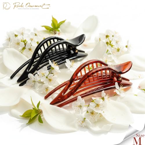 Pinzas para cabello RC ROCHE 2 piezas color marrón y negro miniatura 4
