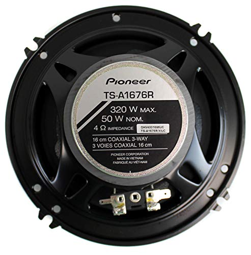 Pioneer Ts-A1676R 6.5 Inch 3-Way 320 Watt Car Coaxial Stereo Speakers Four (4) Speakers Included #TOP4