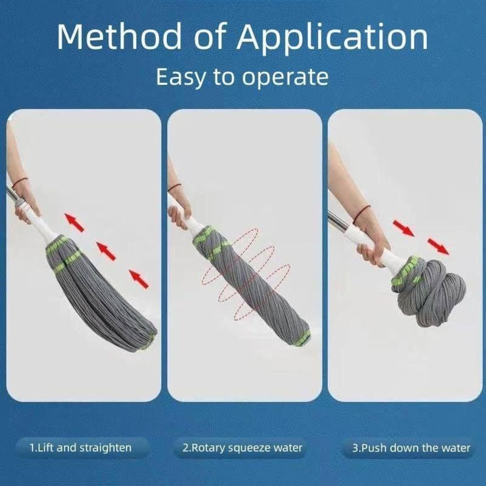 Microfiber Self-Wringing Twist Mop with Handle