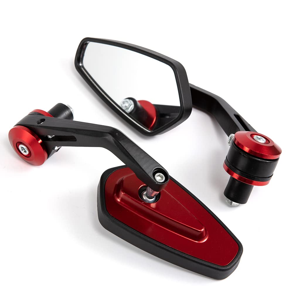 Rétroviseur d'extrémité de barre Rétroviseur de moto grand angle Pas d'angle mort Très grand champ de vision Anti-stuffy Rétroviseur de conduite sûre