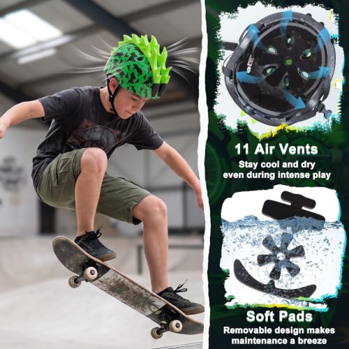 Image of Toddler Bike Helmet with LED Lights for Boys 2-12 Years