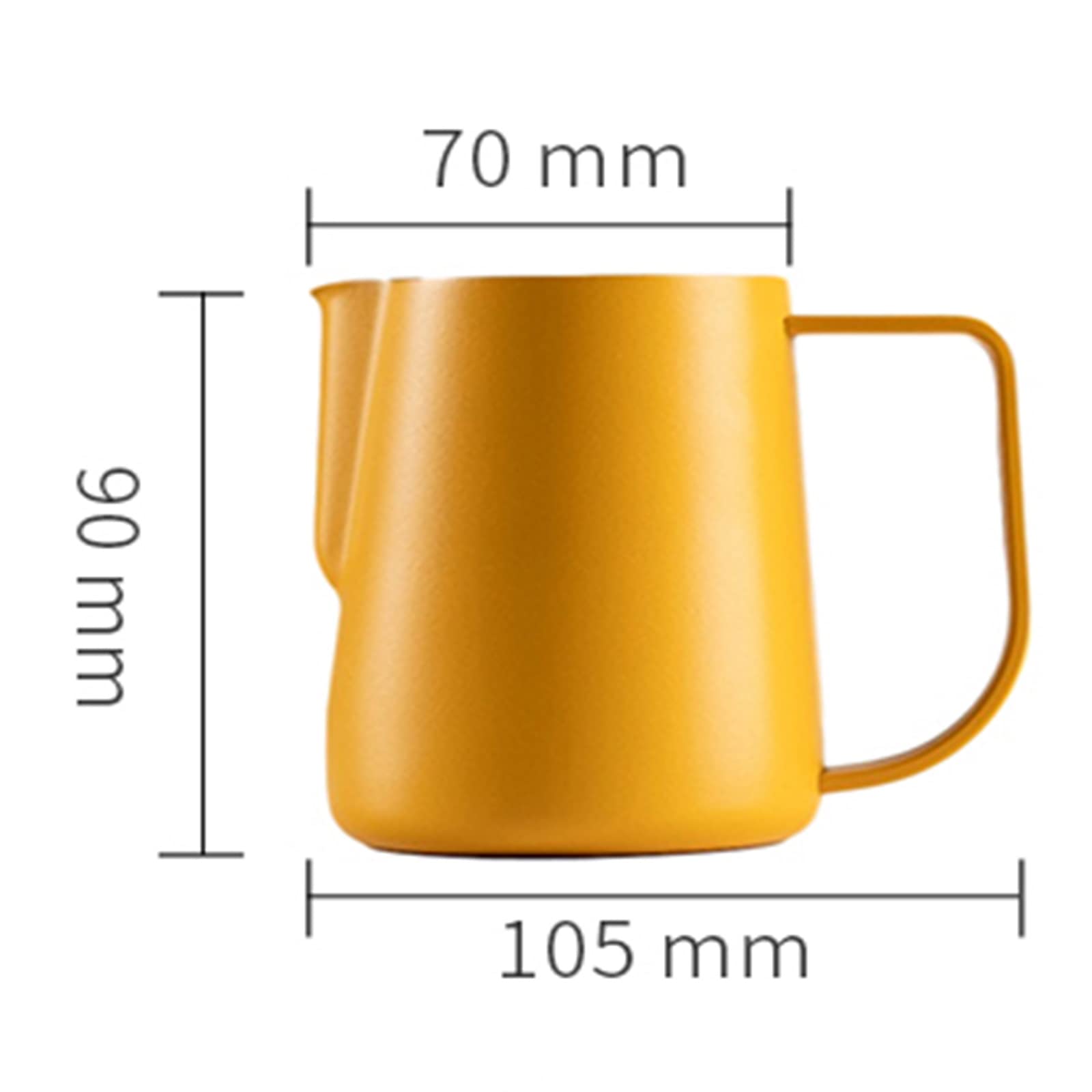 Dzbanek do spieniania mleka ze stali nierdzewnej Dzbanek, dzbanek na mleko Pull Flower Cup Ekspres do kawy Kubek z pianką na mleko Urządzenie Pull Flower Cup Dzbanek na mleko (kolor: srebrny, rozmiar: