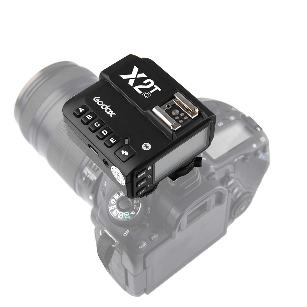 Godox X2T-C E-TTL II Déclencheur de flash sans fil, 1/8000s HSS 2,4 G, compatible avec les appareils photo reflex numériques Canon pour Godox V1 TT685C, TT350C, V860II-C, TT600, AD200, AD200Pro