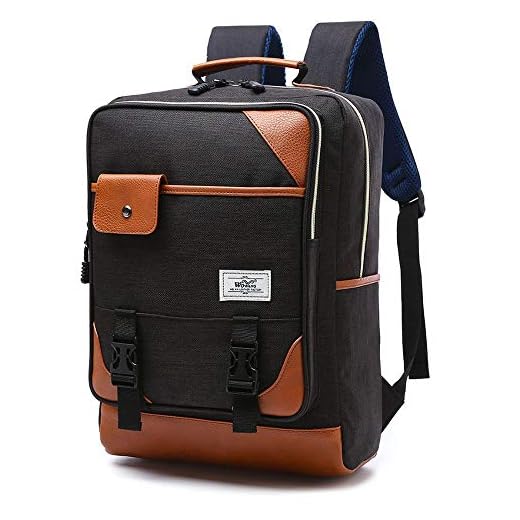 TOKSHOP Mochila Masculina e Feminina Executiva Vintage para Notebook 15.6