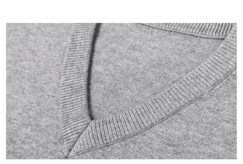 Men Woolen Knit Pullover V Neck Sweater Black Fall Winter Long Sleeves Knit Jumper2