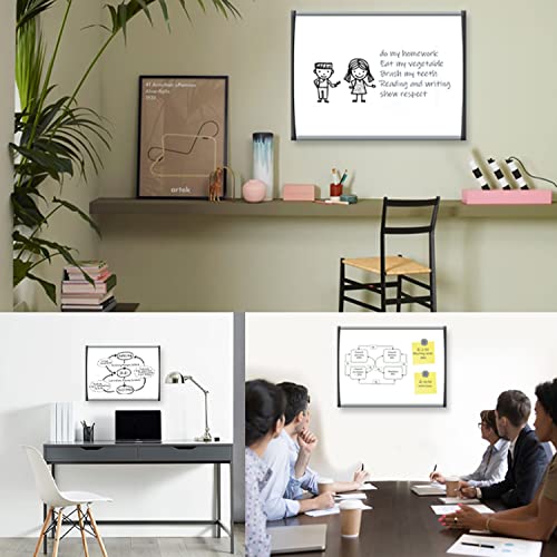 Image of Lifekrafts Aluminum Dry Erase Magnetic White Board |Size:(23 X 17)Inches,Includes 2 Marker Pens,1 Eraser-Pack Of 1 |Light Weight,Front Side Magnetic Board For Kids,Adults For School,Home,Office,Etc
