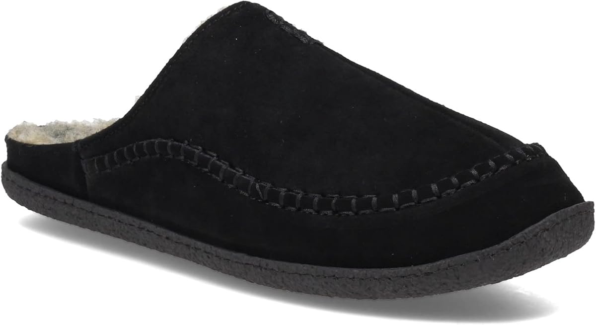 Clarks Men's, Baseball Stitch Clog Slipper BLACK 12 W