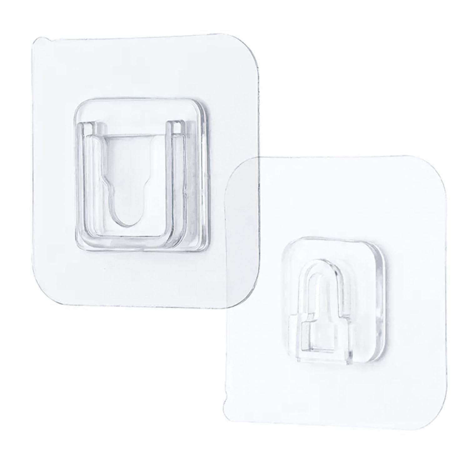 PVC Self Adhesive Male Female Wall Hooks for Hanging – Pack of 5 | Heavy Duty Self Adhesive Transparent PVC Hook Sticker | Reusable No Drill Wall Hangers for Kitchen, Bathroom & Home Storage-image-35