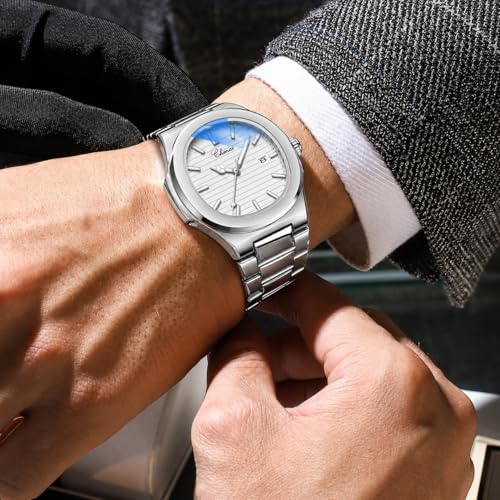 Image of Gosasa Fashion Men's Watches Date Business Watch Stainless Steel Luxury Style Luminous Quartz Waterproof Analog Display Male Wristwatch