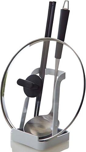 Miniatura 7 de Tayro Soporte para tapa de olla: soporte de tapa de acero para utensilios de cocina en cocina, soporte multiusos para cucharas, espátula, iPad,