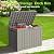 Outdoor Storage Box, 50 Gallon Waterproof Deck Storage Box, Lockable Patio Storage Bins for Package Delivery, Porch, Garden Tool, Cushions, Anti-Theft Weatherproof & UV-Resistant Parcel Drop Box