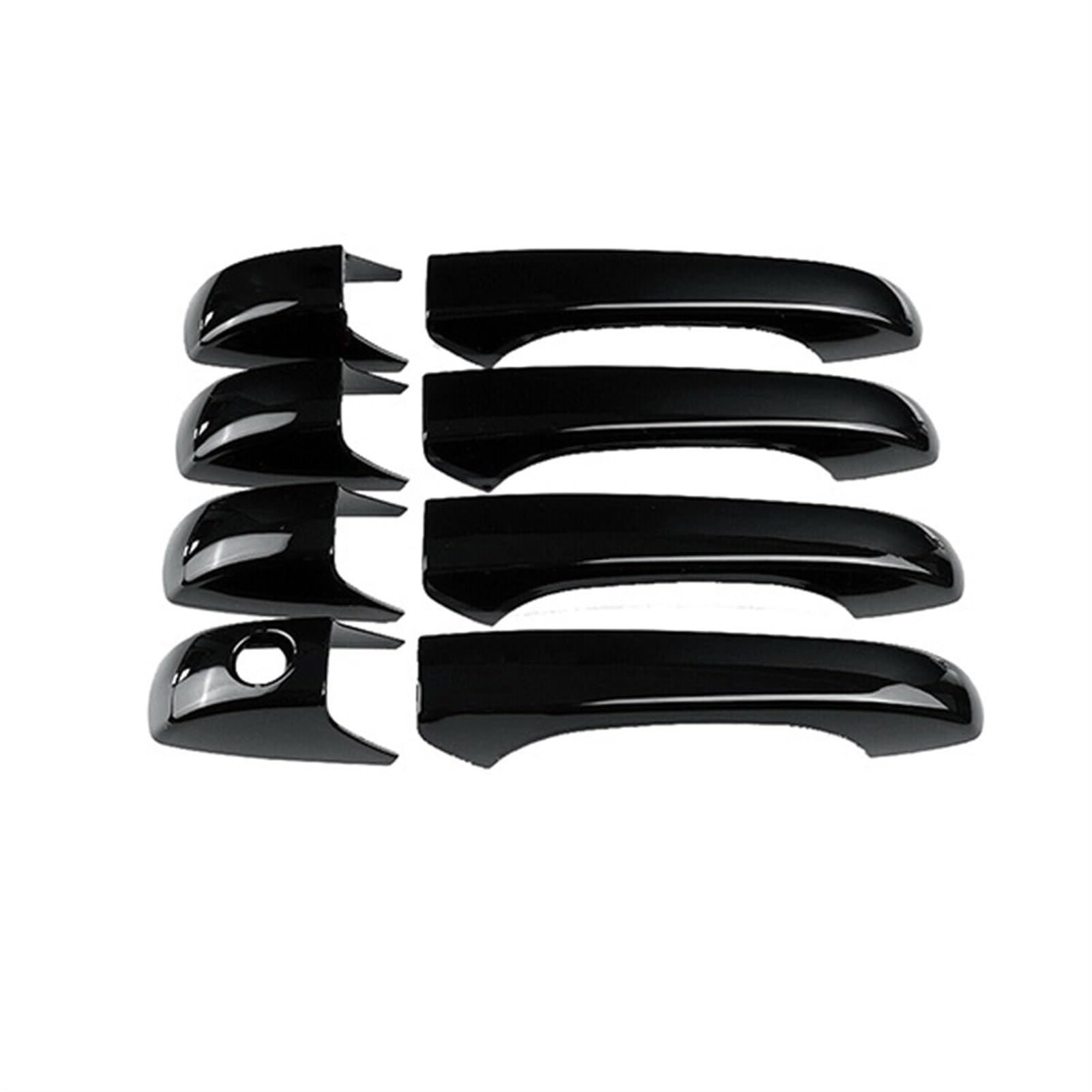 Qunfd 4Handle 1 Keyhole Fit For Dodge Caliber 2007 2008 2009 2010 2011 2012 Gloss Black Smart Door Handle Cover Styling Stickers Car Protective Accessories(4Handle 1 Keyhole)