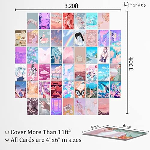 Pink Kawaii Room Decor Aesthetic, 50pcs Kawaii Wall Decor for Japanese Room Decor, Cute Kawaii Stuff and Anime Accessories for Room, Anime Posters for Room, Anime Wall Collage Kit, Trendy Anime Things