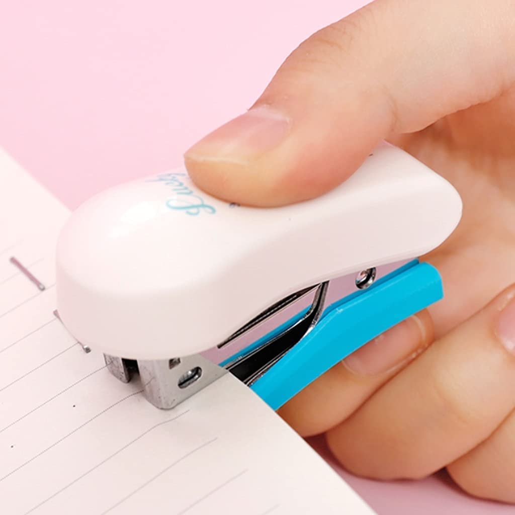 Hefter, Manueller Hefter for den Heim-Desktop, kleiner, 20-Blatt-Hefter, passt in Ihre Handfläche, tragbar, handgehalten, arbeitssparend