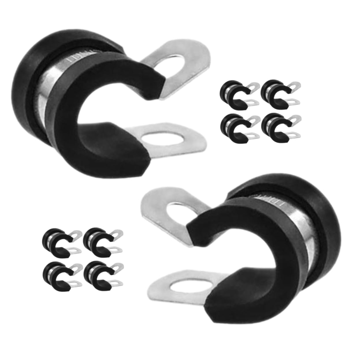 OSALADI 1set Rubber Hose Clamp Pipe Repair Clamp Tube Clamp Cable Clamp Hose Clamp Tool Hoses Pipe Clamps Cable Clips Heavy Duty Hose Heavy Duty Clamps Tubing Clamp Stainless Steel 12pcs