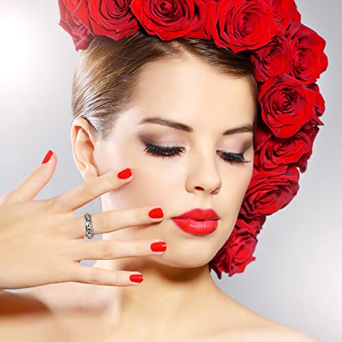 Lexlune Fidget Ring Spinner Ring For Anxiety Women Men Girlfriend Daughter Teen Girl Real S925 Sterling Silver Band Ring Rose Ring I Love You Ring Love You Forever #TOP2