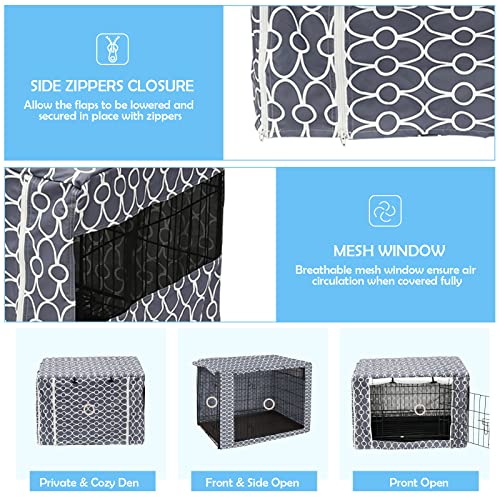 Dog Crate Cover Kennel Dogs Covers Fits Small Medium Large Crates Cage Heavy Nylon Waterproof Soundproof Indoor Outdoor  Cover Only  Grey  48 Inch  Cucciolini Doodles Dog crate cover kennel dogs covers fits small medium large crates cage heavy nylon waterproof soundproof indoor outdoor  cover only  grey  48 inch   cucciolini doodles